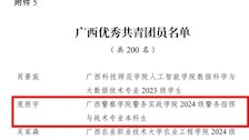 喜报：我校师生荣获2024—2025年度广西优秀共青团干部与广西优秀共青团员称号