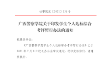广西警察学院学生个人达标综合考评暂行办法